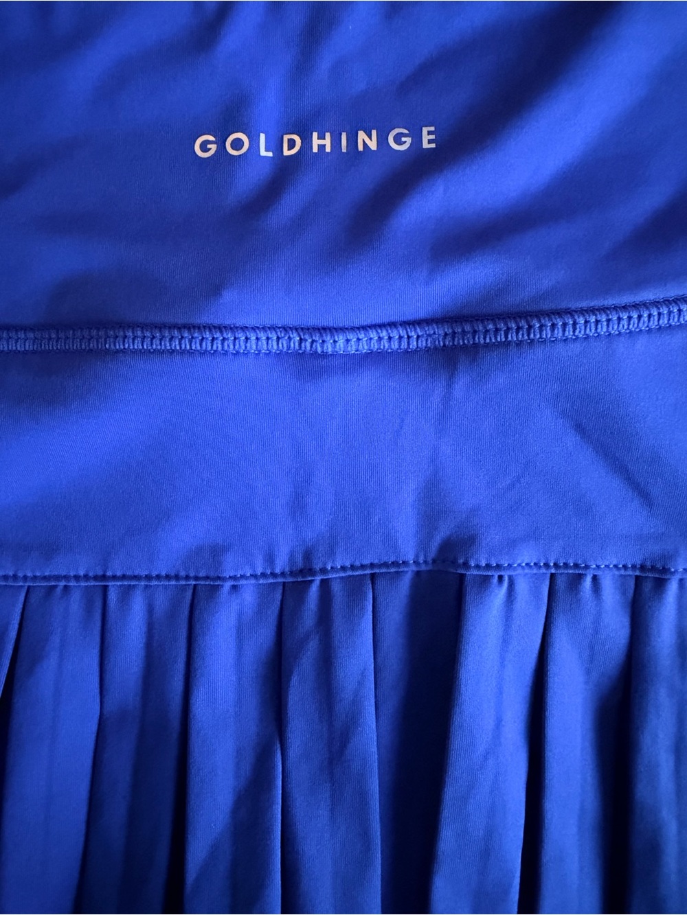 GoldHinge Women's Royal Blue Pleated Skater Skirt